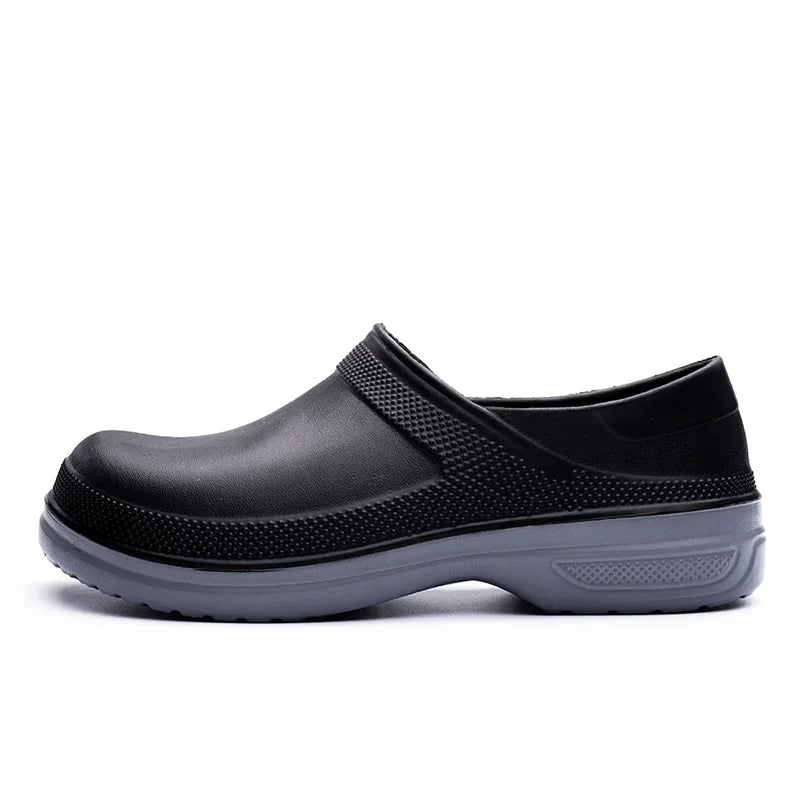High Quality EVA Chef Shoes Non-slip Waterproof Oil-Proof Kitchen Cook Flat Working Shoes Hotel Restaurant Clogs Men Multicolor