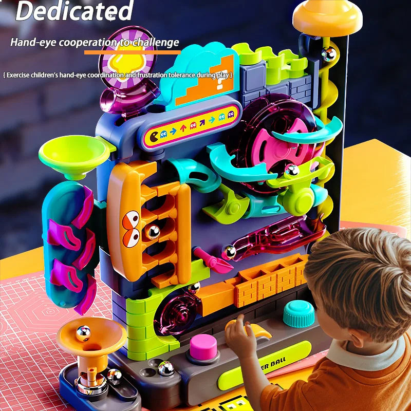 Educational Montessori Toy Multi-layer Track Adventure Game Rail
