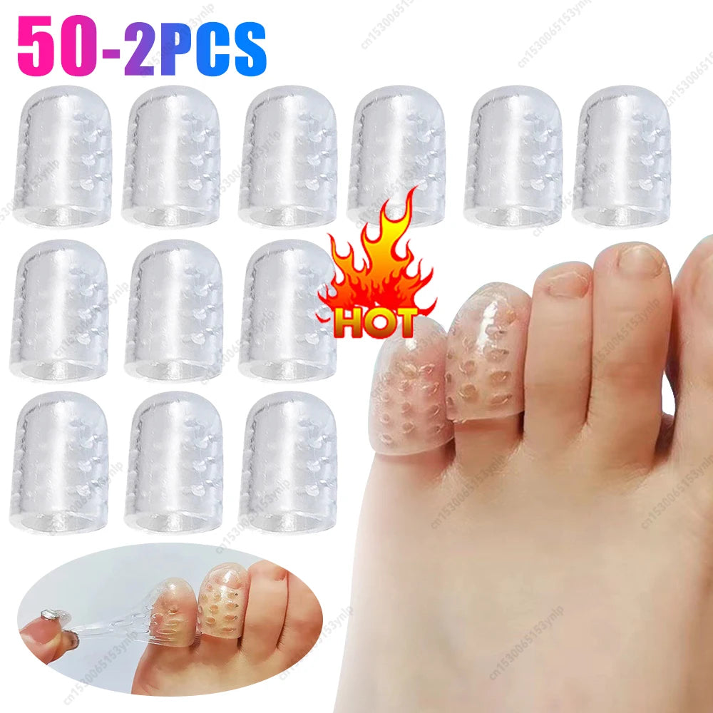 Toe Covers Breathable Silicon Resin Toe Caps Cover Protectors Elasticity Relief Pain Anti-Friction Sweatproof for Mne Women