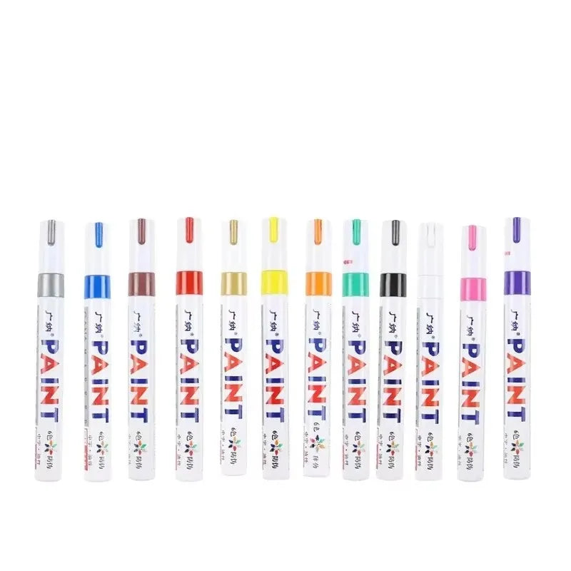 1/12Pcs Paint Pen Paint Markers Waterproof Car Tyre Oil-Based Paint Pen Set Quick Dry And Permanent