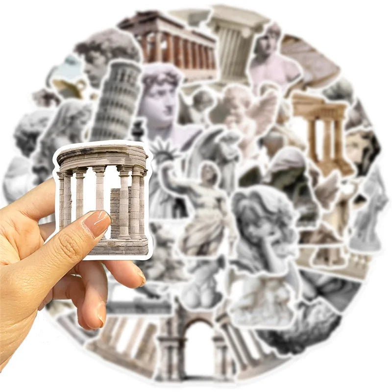 10/30/50PCS Vintage Art Statue PVC Sticker Aesthetic Hand Accounting  Children's Decoration Scrapbooking Stationery Supplies