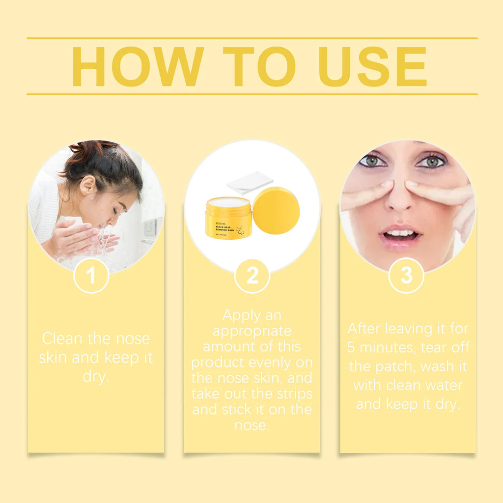 EELHOE Blackhead Remover Face Mask Peel-Off Nasal Strips Deep Cleansing Pore Shrinking Black Head Remover Nose Strip Skin Care