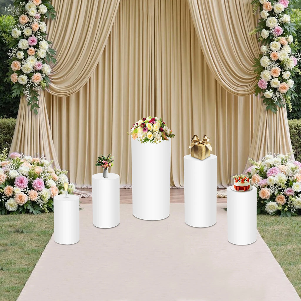 Cylinder Cake Display Stand Set Round Cylindrical Dessert Display