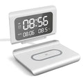 30W  Wireless Charger Stand with Alarm Clock & Thermometer | Compatible with iPhone 17-11/X, SamsungS25  , Xiaomi & All Qi Phone