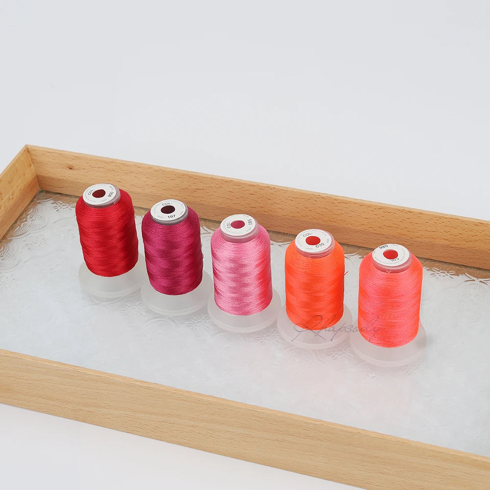 Rhapsody 40WT Polyester Embroidery Machine Thread 550Y 60 Colors Brother Babylock Janome Singer Pfaff Husqvarna Bernina Sewing