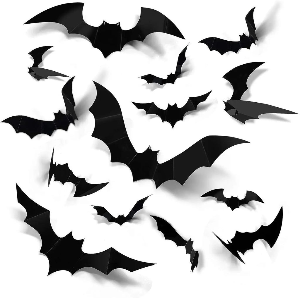 Halloween Decoration 3d Bat Wall Stickers Decoration Furniture Windows