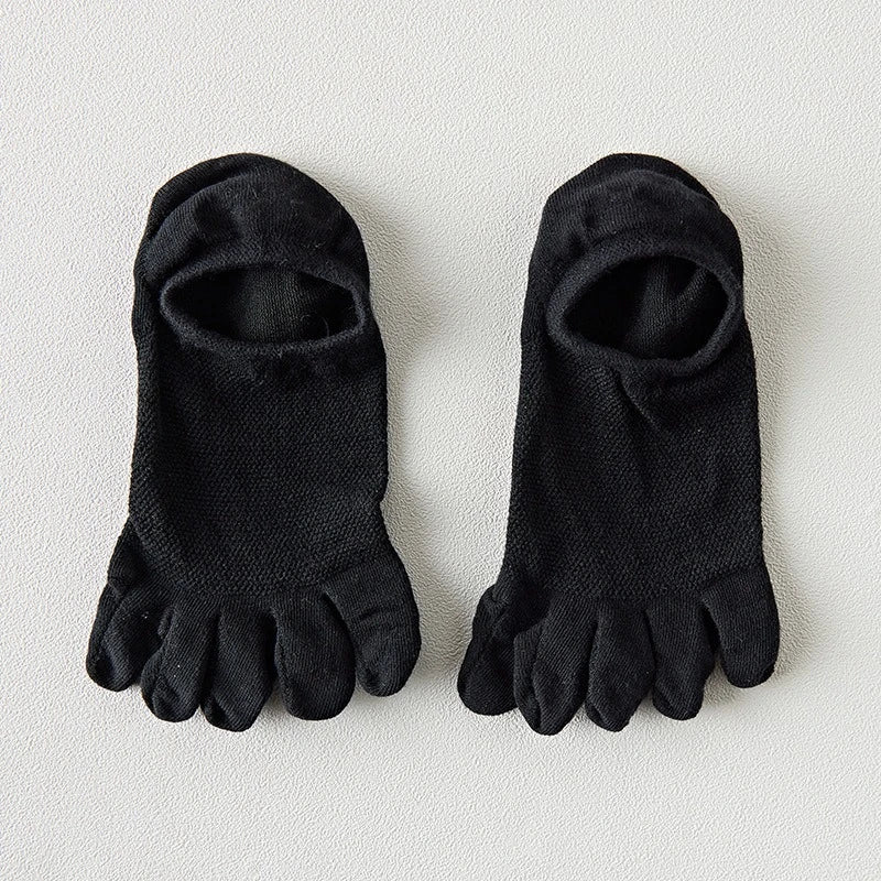 2 Pairs/Lot Men's Cotton Toe Crew Socks High Quality Breathable Sports Running Ankle Cotton Short Five Fingers Socks