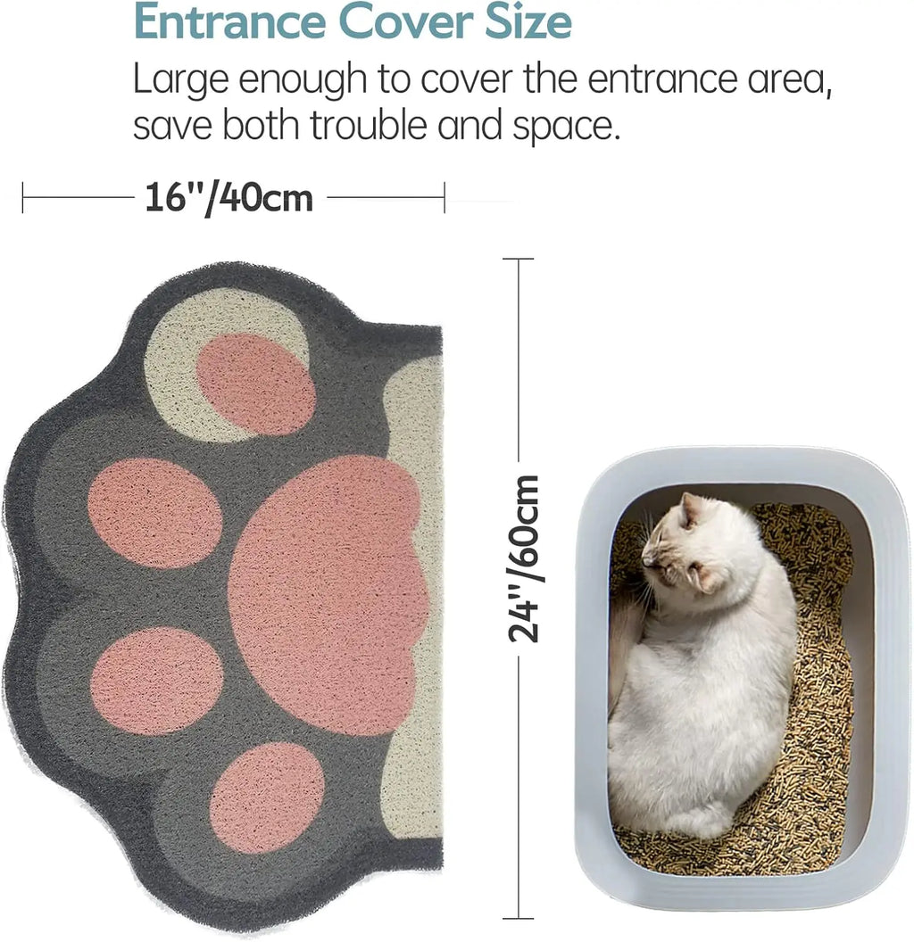Cute Cat Litter Mat Litter Box Mat Litter Trapping Mat Soft on Kitty Paws Anti Slip Pet Accessories Door Floor mats Bathroom Mat