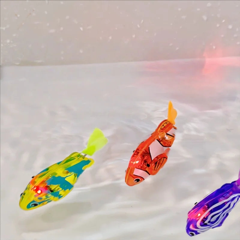 Baby Bath Light-Up Sensor Electric Small Fish Playing in Water Pet