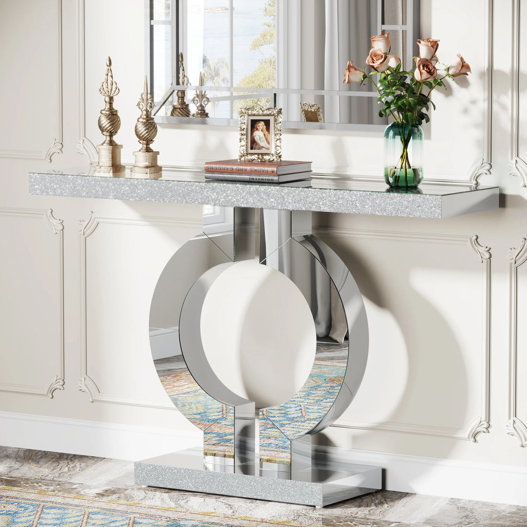 Tribesigns 43.3-Inch (110cm)Mirrored Console Table