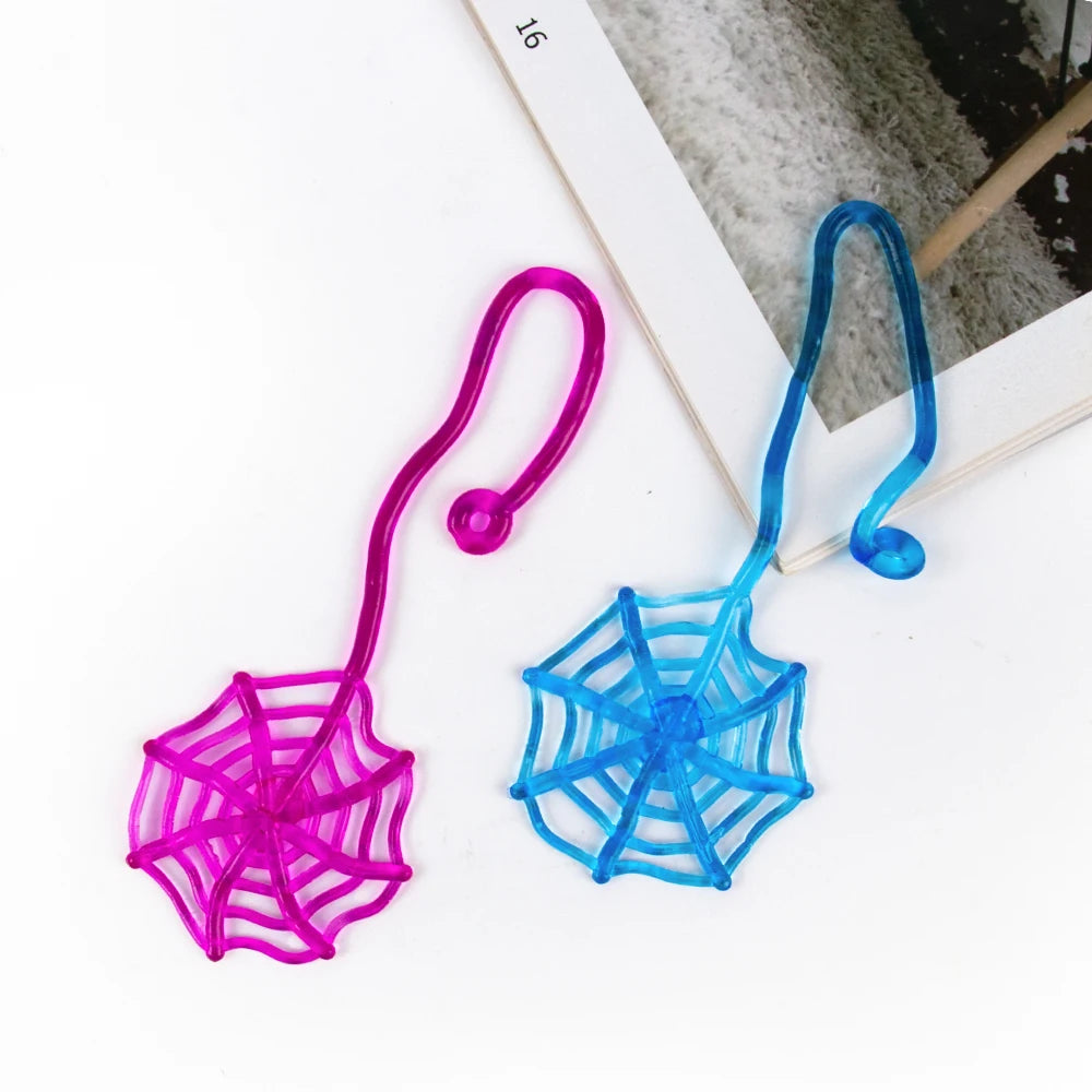 10pcs Halloween Sticky Hands Toys for Kids Spider Web pumpkin bat ghost hand Stretchy Sticky Toys Halloween Trick or Treat Party