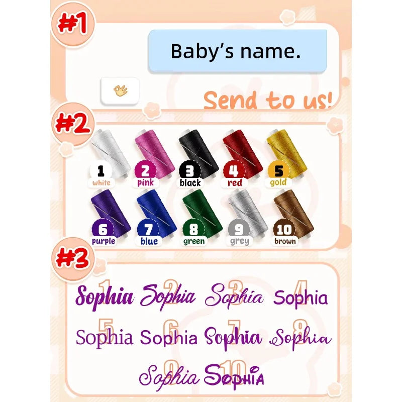 Personalized Baby Blanket Custom Name Soft Minky Dot 2-Piece Blanket Set Baby Shower Gift for Boys Girls