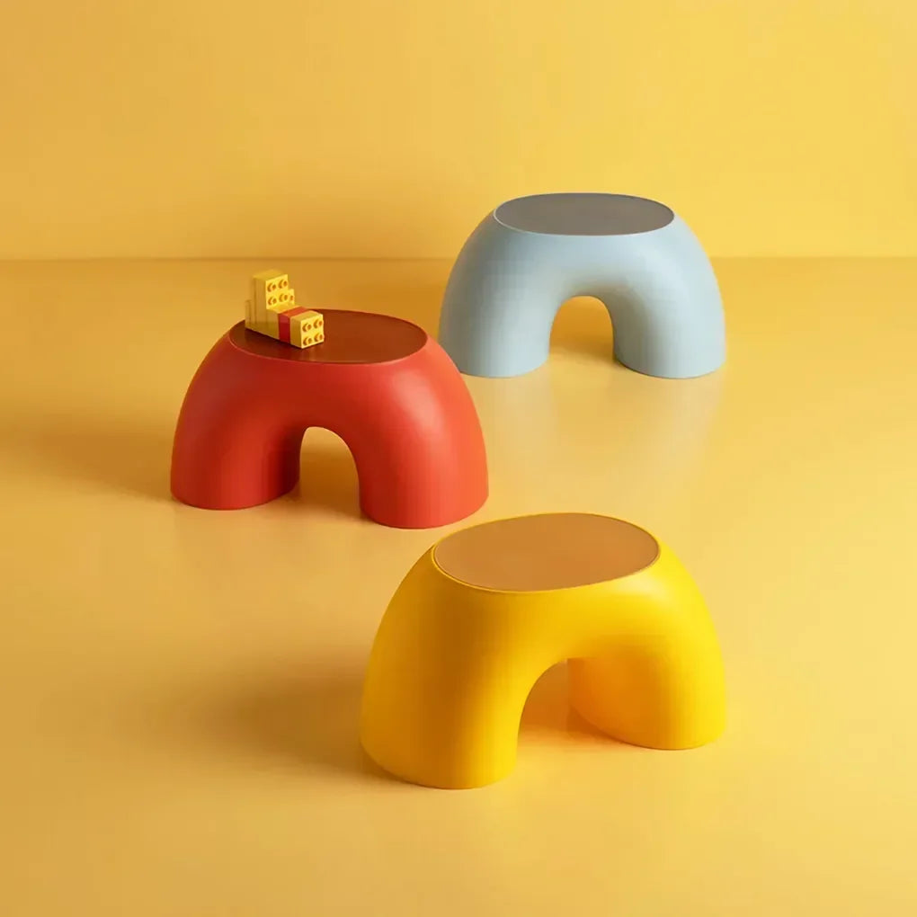 Stool Plastic Rainbow Shape Footstool Safety Kids Step Stool Seat