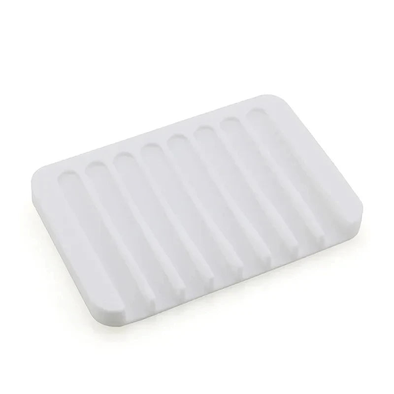 Silicone Self Draining Soap Dish Holder 1Pcs for Shower