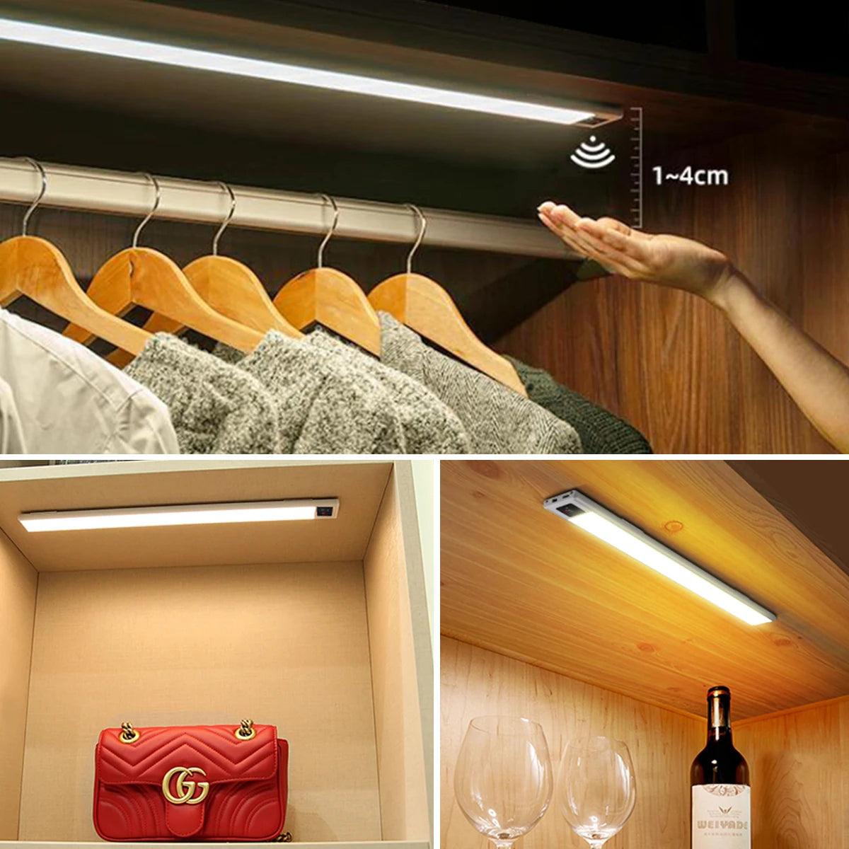 USB Rechargeable Motion Sensor LED Bar