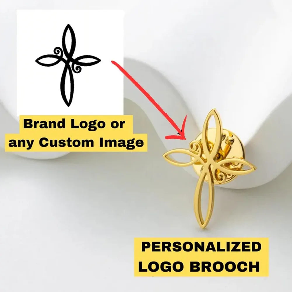 Personalized Company Logo Painting Image Custom Brooch Lapel Pins