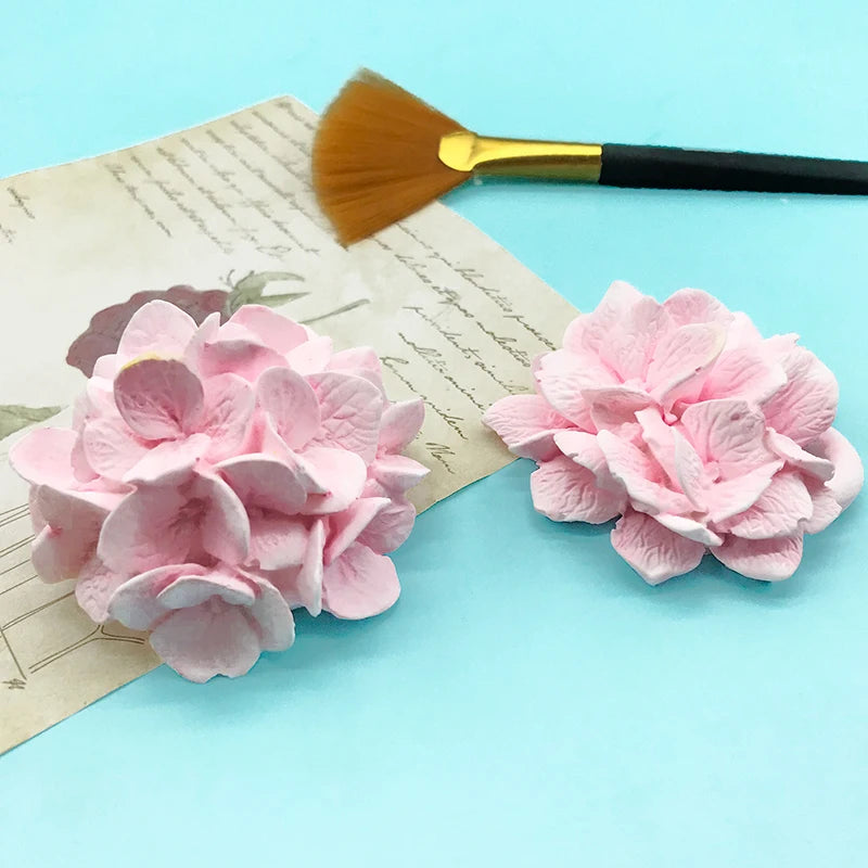 3D Hydrangea Moulds Plaster Work Clay Resin Art Soft Silicone Fondant Flowers Chocolate Mold Soap Cake Decoration Baking Tool