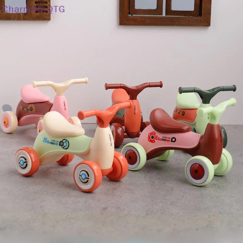 Simulation Mini Cute Kids Balance Car Four-wheeled Baby Sliding