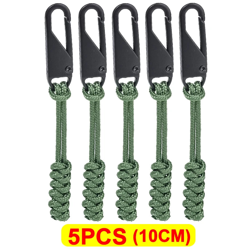 Universal Metal Zipper Pull Outdoor Bag Zipper Pull Head Umbrella Rope Woven Zipper Replaceable DIY Craft Sewing Tool Repair Kit