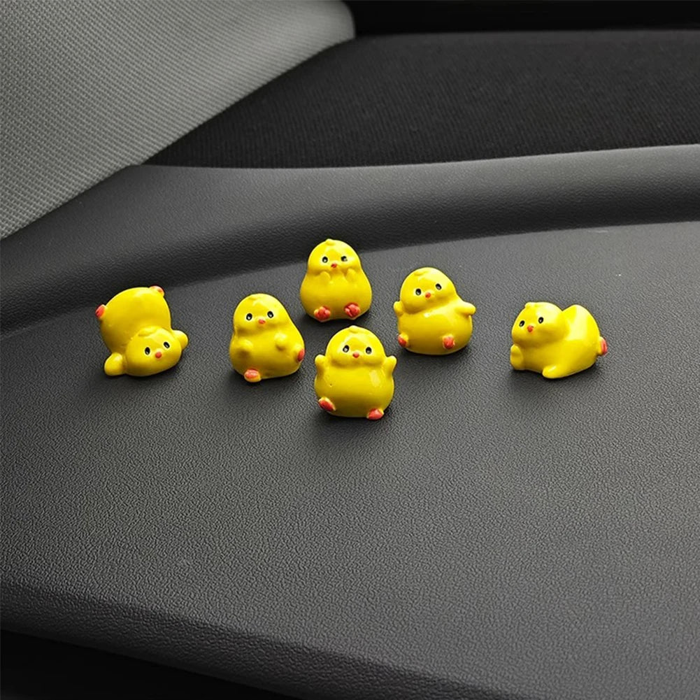 Mini Yellow Chick Car Decoration Gift Resin Ornaments for