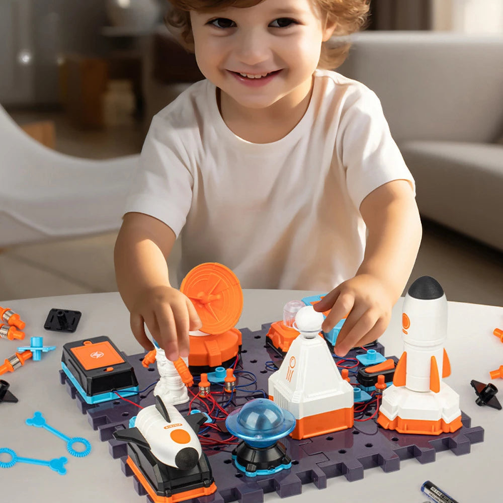 Science Toy DIY Electronic Blocks Kits Children Circuits Educational
