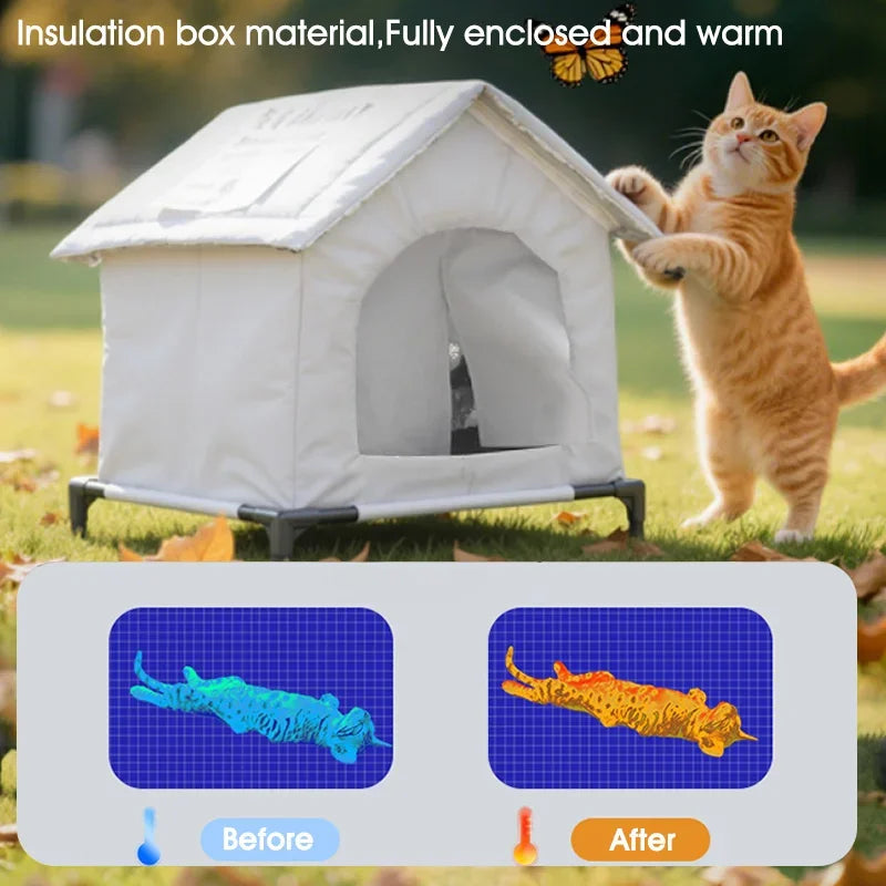 Winter Warm Waterproof Stray Cat Dog House Thickened Cat