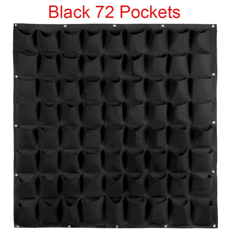 Multiple Pockets Planting Bags Garden Planter Vertical Suculentas Plant Pot Wall Hanging Planting Bags Home Decor Accessories