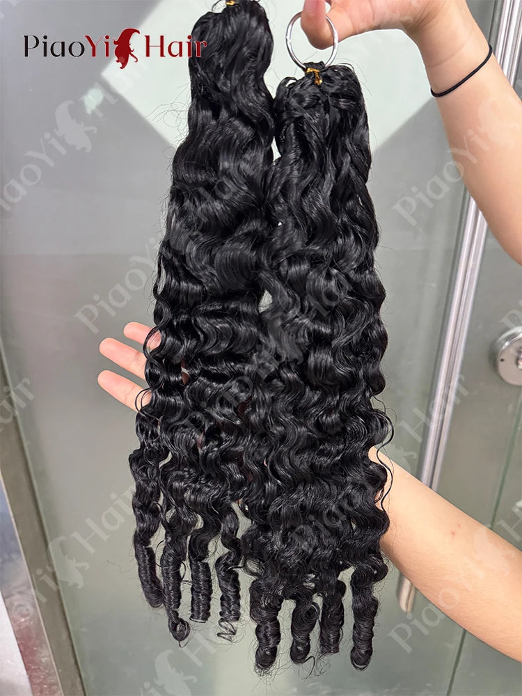 60g Per Bunldes 15A Burmese Curly Crochet Human Hair