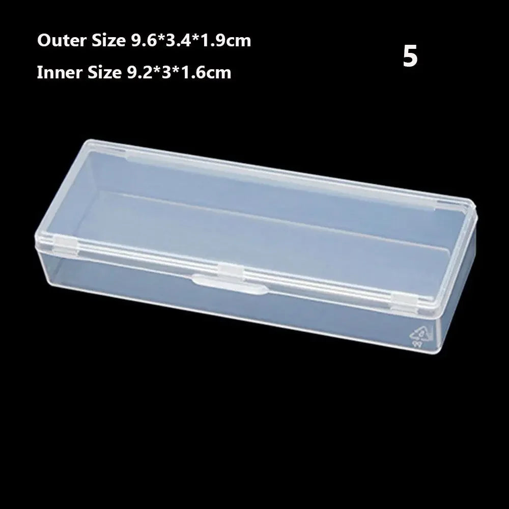 1pc Small Plastic Home Items Sundries Organizer Case Transparent Storage Box Jewelry Beads Container Fishing Tools Storage Box