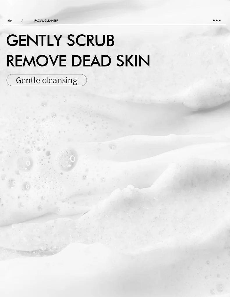 LAIKOU Men Facial Cleanser Face Wash Moisturizing Man Skin Care Oil Control Blackhead Remove Scrub Cosmetics Deep Norishing 50g