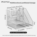 Office Desk Accessories, Desk Organizer, 4-Tier Office Supplies with File Holder, Integrated Design without Installation.