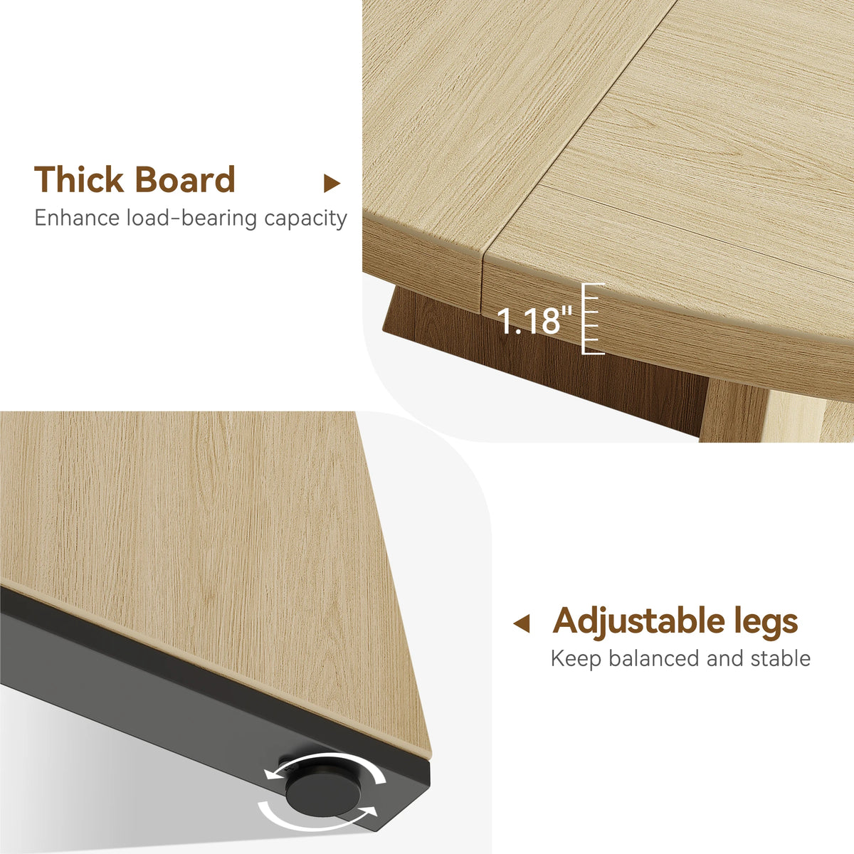 47 Inch Round Dining Table For 4-6