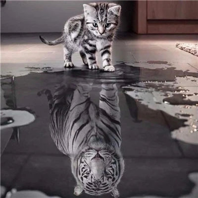 Huacan Diy Diamond Painting Full Drill Cat Home Decor Diamond Art Embroidery Mosaic Animal Wall Sticker