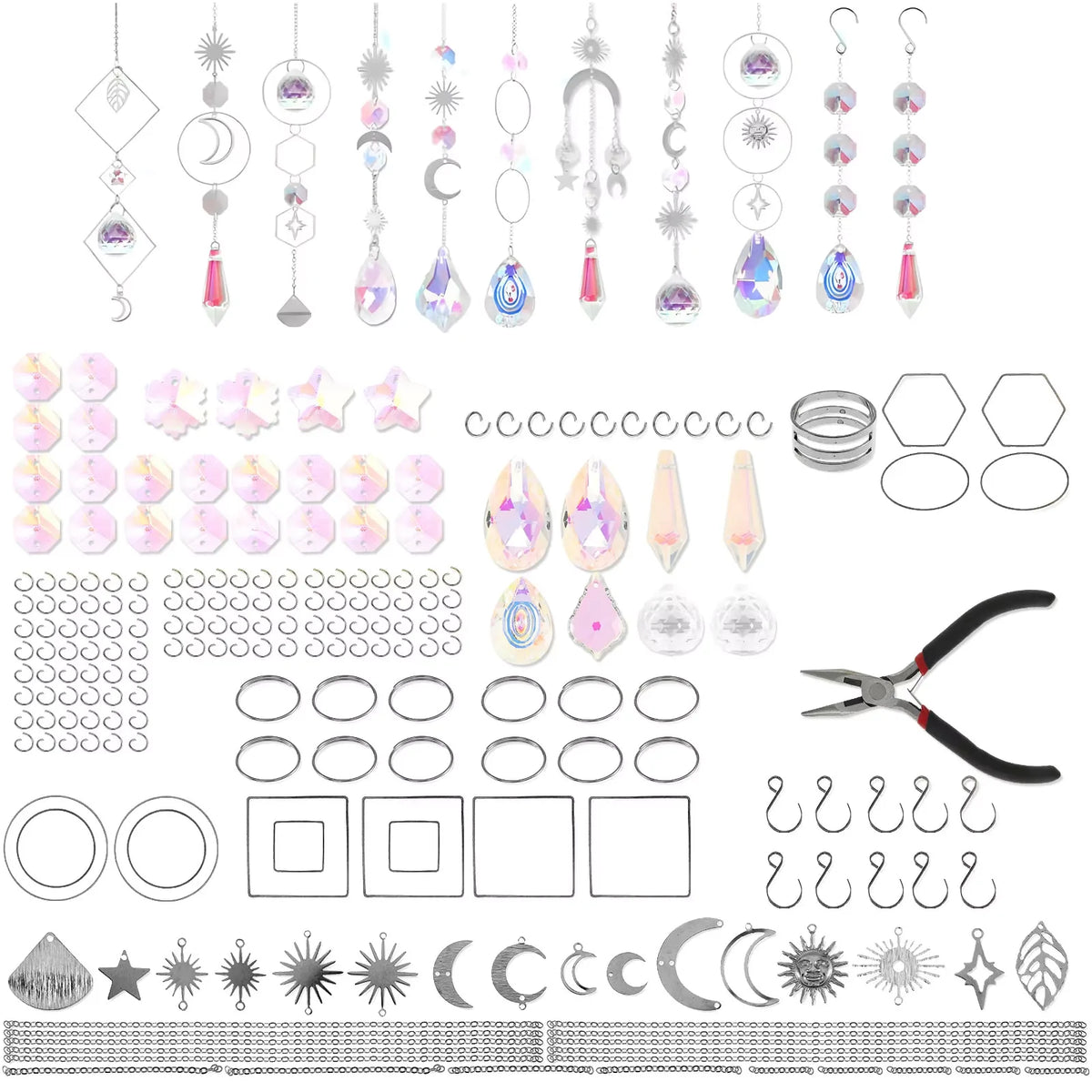 Sun Catchers Making Kits Craft for Garden Window Home Decor Crystal Suncatchers DIY Wind Chime Sun Catchers Making Kit Gifts