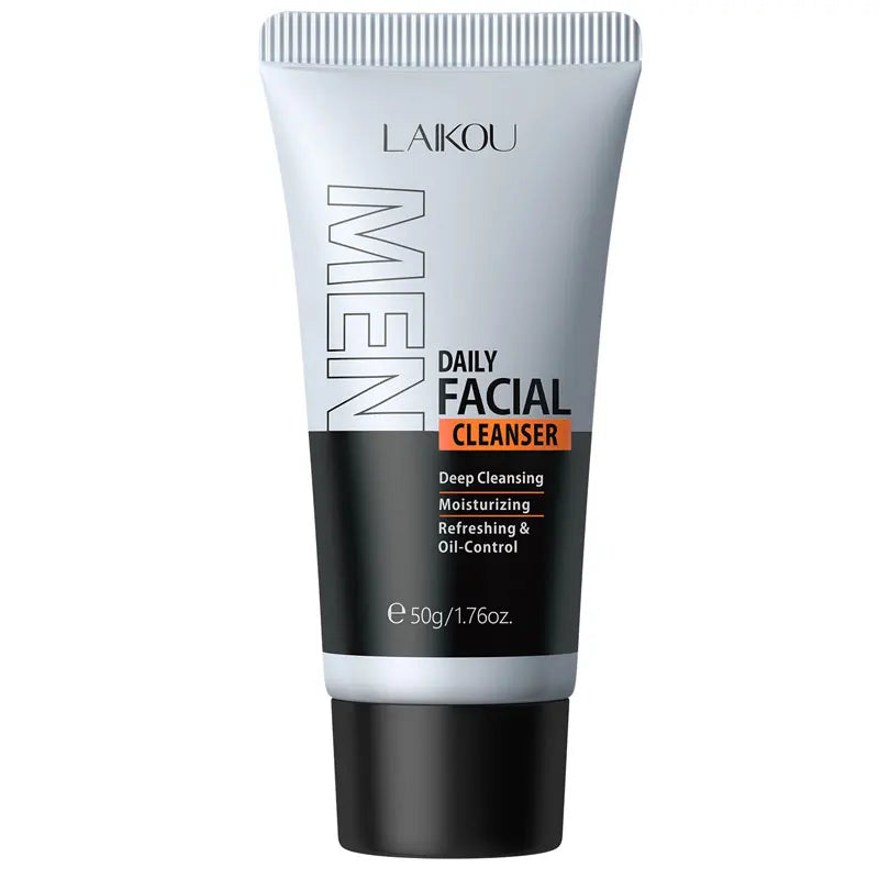 LAIKOU Men's Facial Cleanser, Moisturizing, Men's Skin Care, Oil Control, Blackhead Remover, Cosmetics, Deep Nourishment