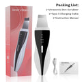 Ultrasonic Skin Scrubber Red Blue Light Deep Face Cleaning Peeling Blackhead Remover Facial Shovel Cleanser Lifting Skin Care