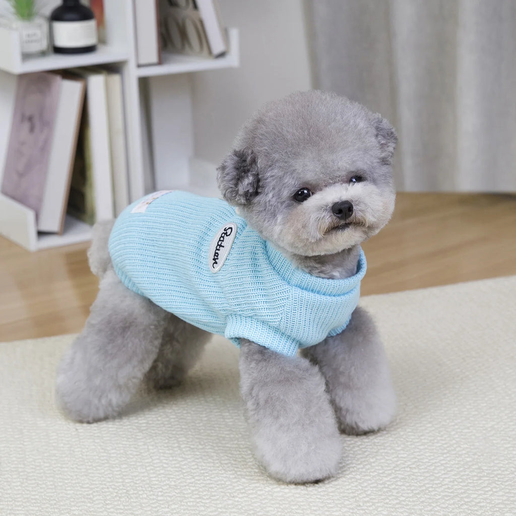 Dog Sweater for Small Dogs, Knitted Pullover Pet Apparel Winter Puppy Clothes for Chihuahua Yorkie