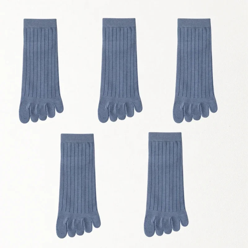 1/3/5 Pairs Mens Five Finger Socks Breathable Ankle Short Socks Thin Cotton Toe Socks with Separate Fingers Fashion Sports Socks