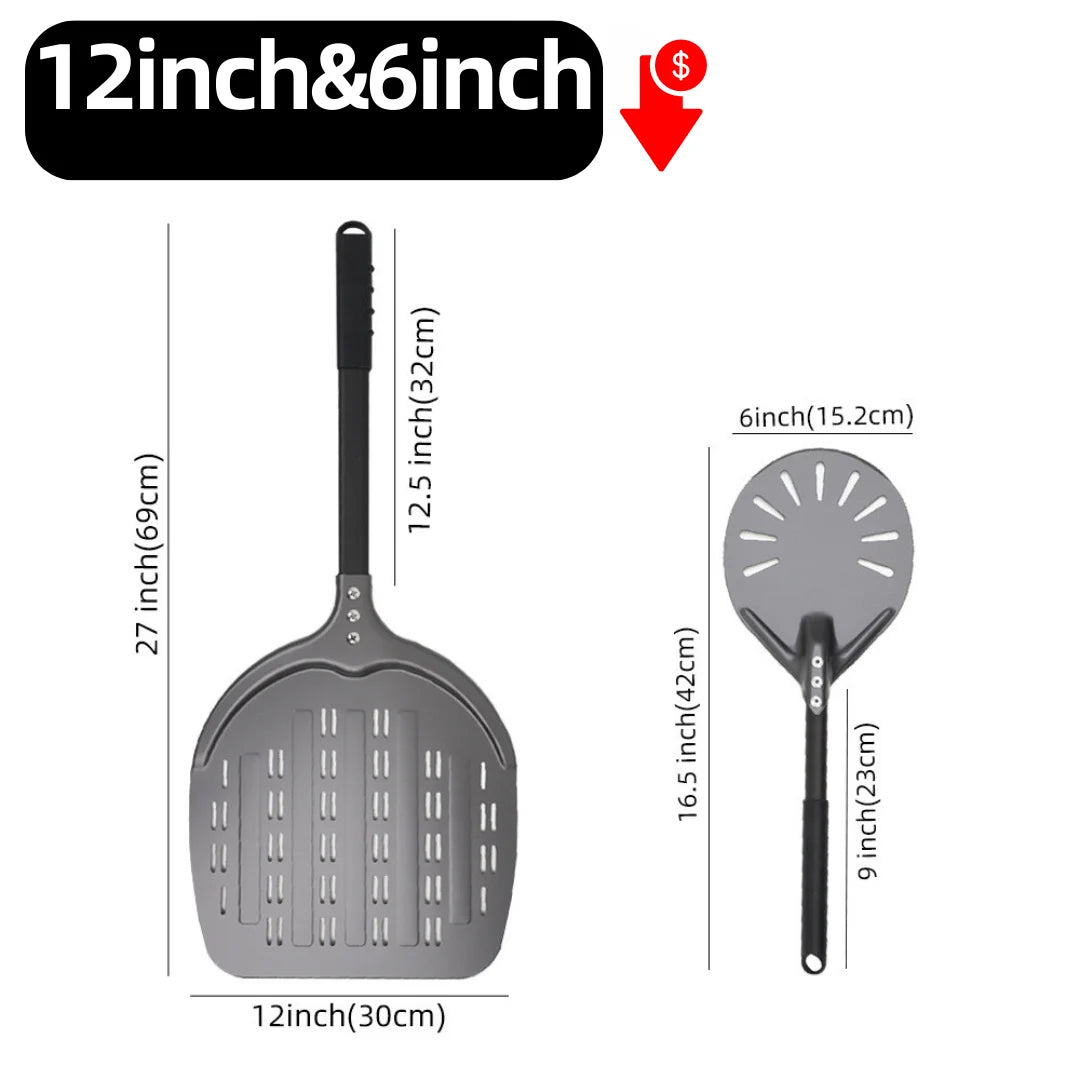 6&12 13 14  Inch Aluminum Pizza Peel Bread Paddle Pizza Oven Turning Peel Hard  Anodized Pizza  Baking Kitchen Tool Spatula