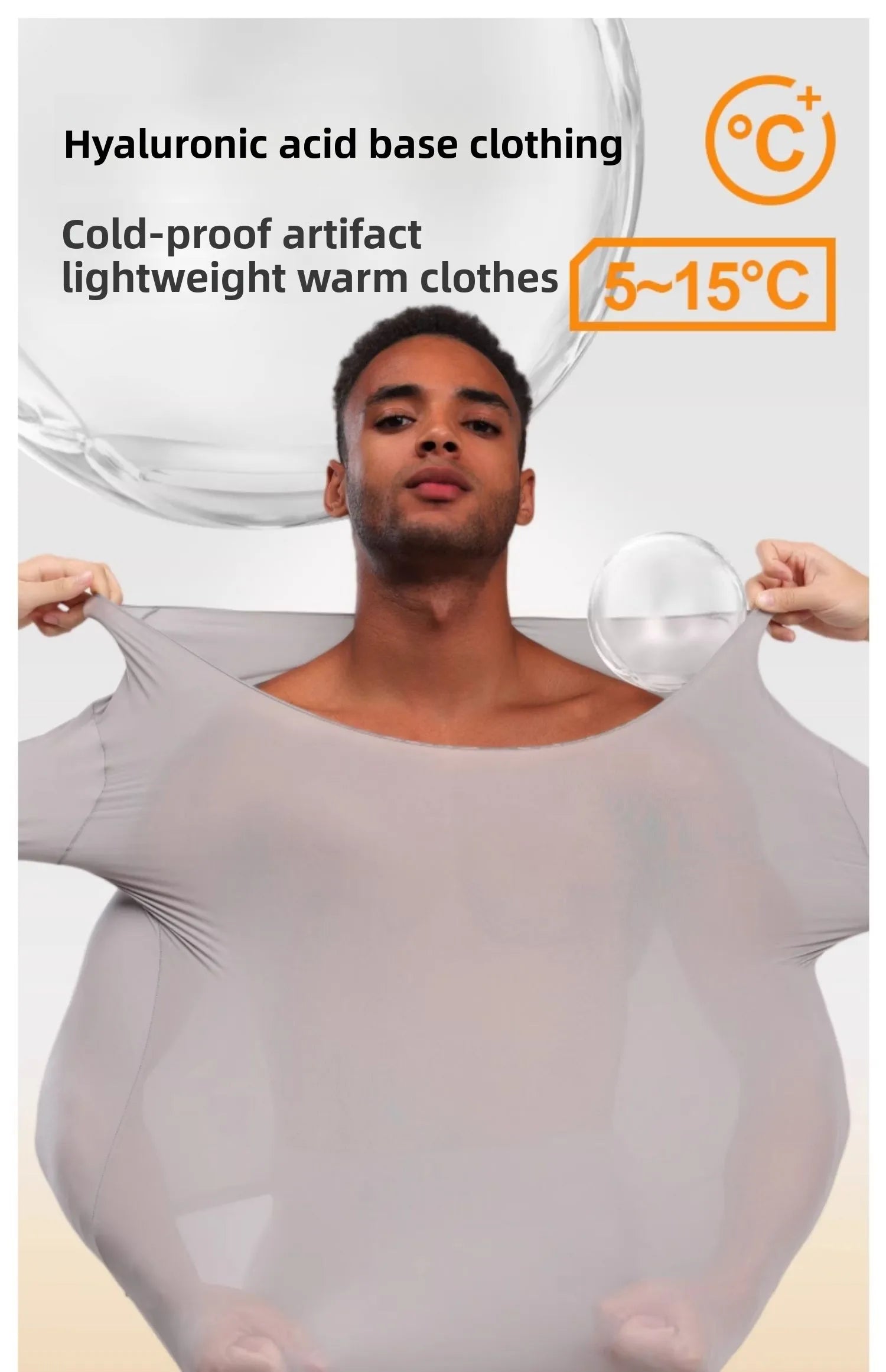 Men Skin Bottom Clothing Hyaluronic Acid Skin Care Clothing 37 Degrees Constant Temperature Ultra-Thin