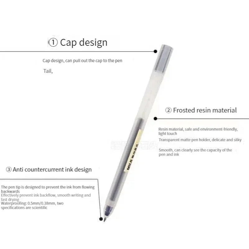 Japanese Gel Pen Set 0.38mm & 0.5mm