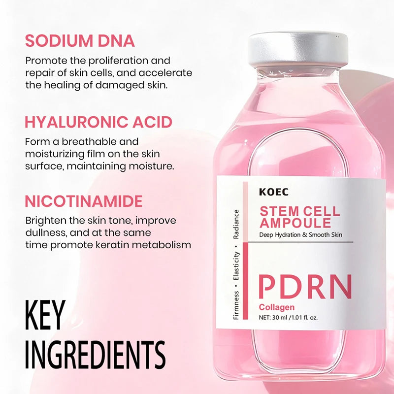 PDRN Salmon DNA Facial Serum Nourishing Control Stem Cell Ampoule Essence Smoothing Glow Boosting Skin-firming Korean Skin Care