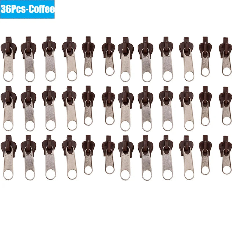 6/36pcs Fix Zip Puller Universal Instant Zippers Fix Zipper Repair Kit Replacement Zipper Pull Slider For DIY Sew Accessories