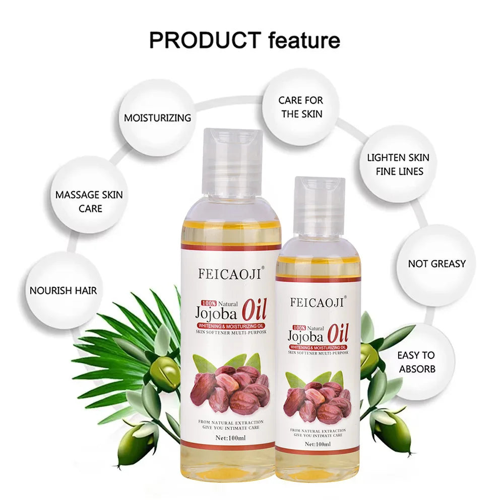 100ml Jojoba Body Oil Essential Oil Pure Natural Plant Oil Moisturizing Spa Scraping Massage Oil Health Care Skin Care Body Care