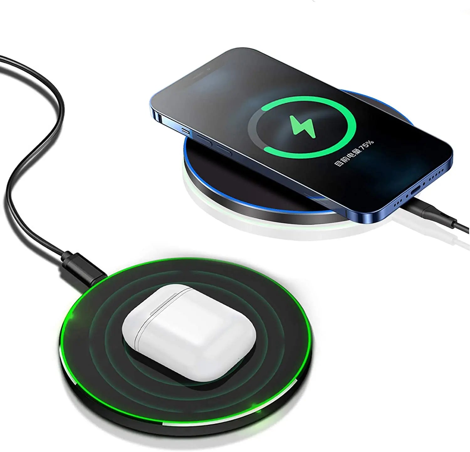 15W Type-C Wireless Charger Pad Receiver Kit For Samsung S20 S10 S9 S8 Wireless Adapter Coil For iPhone13 11 Pro 8 7 6S 6 5