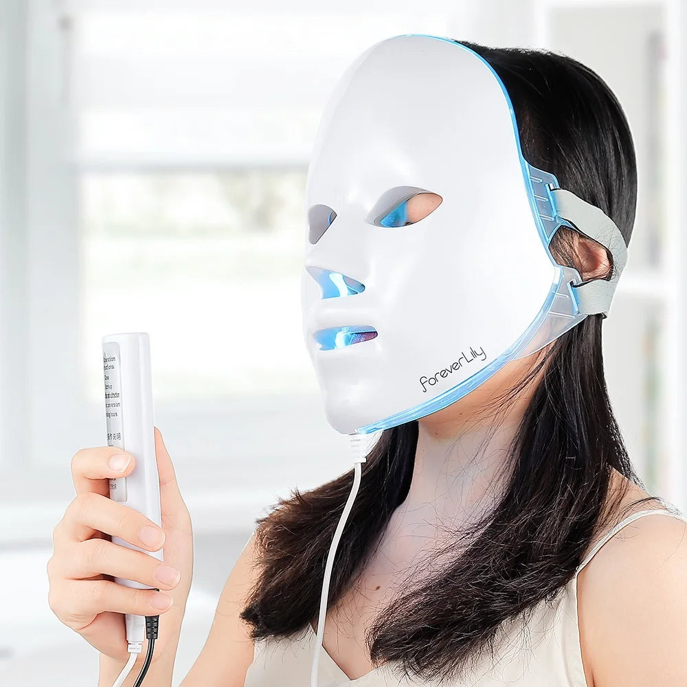 LED Face Mask 7 Colors LED Photon Facial Mask Skin Rejuvenation Face Beauty Mask
