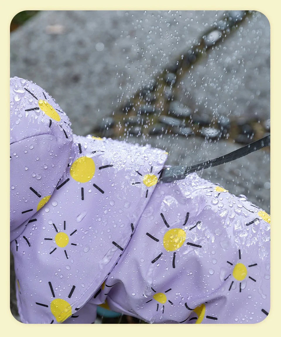 Waterproof Pet Hooded Rain Poncho Pet Puppy Dog Raincoat Colourful Sun Poncho Model Outdoor Walking Dog Rainy Shenqi