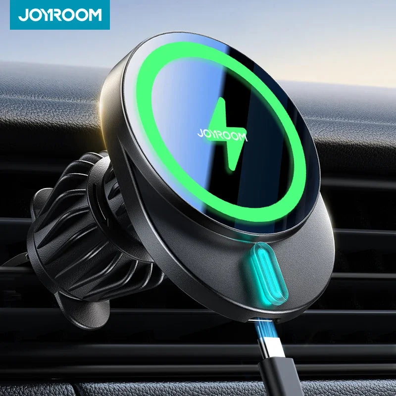 Joyroom 15W Magnetic Car Phone Holder Wireless Charger Fast Charging Car Phone Mount Air Vent Car Mount For iPhone 16-12 Series