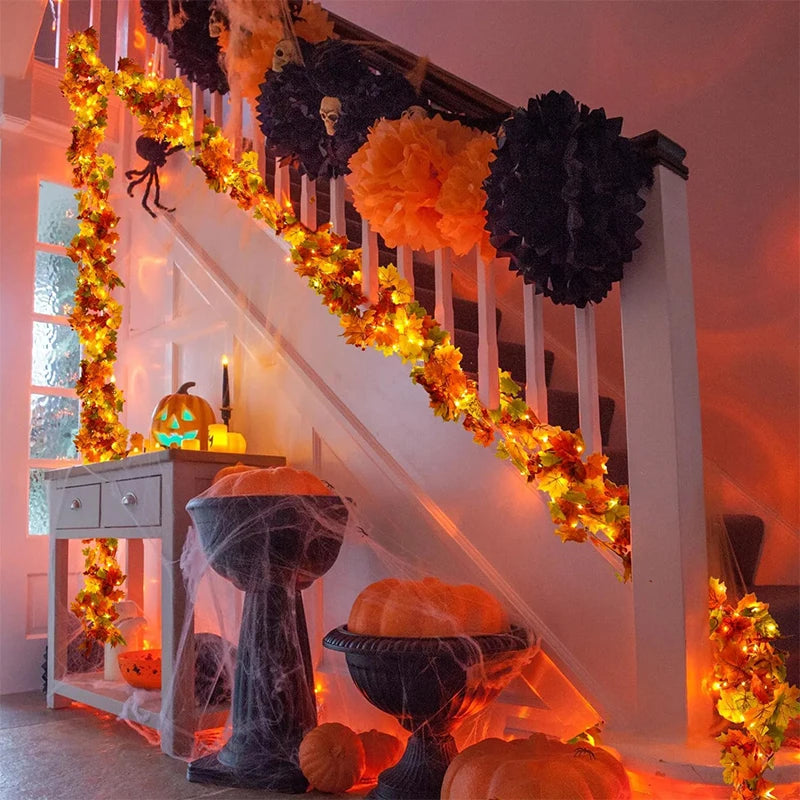 Autumn Artificial Maple Leaf Vine 200cm