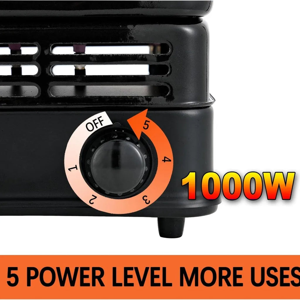 1000W Square Multipurpose Coal Burner Electric Charcoal Starter Shisha Hookah Stove with Detachable Handle Fast Burner